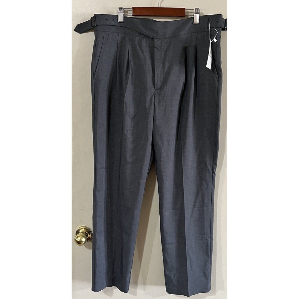 Timeless Form Grey Old Money Pleated Dress Pants 28L